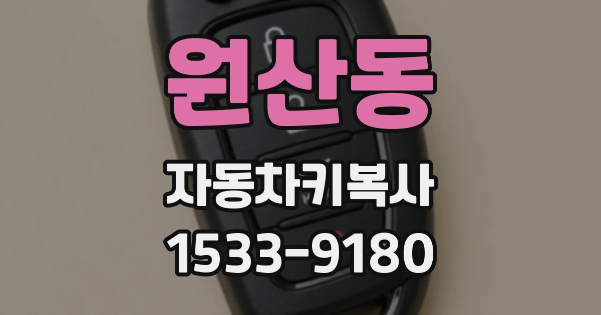 원산동 자동차키복사