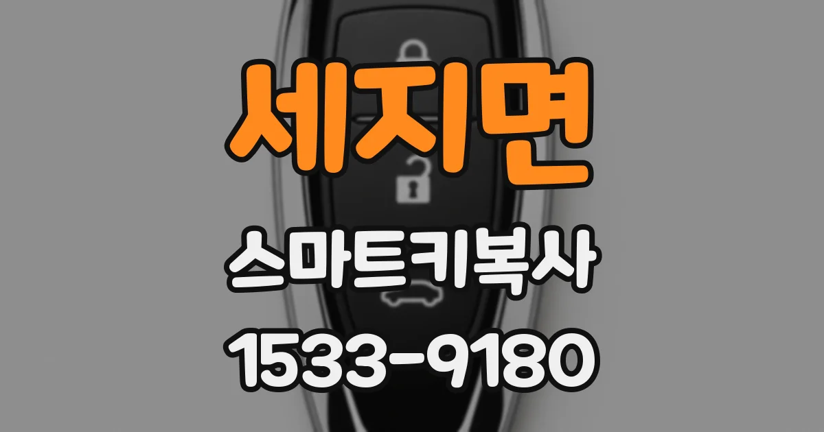 세지면 스마트키복사
