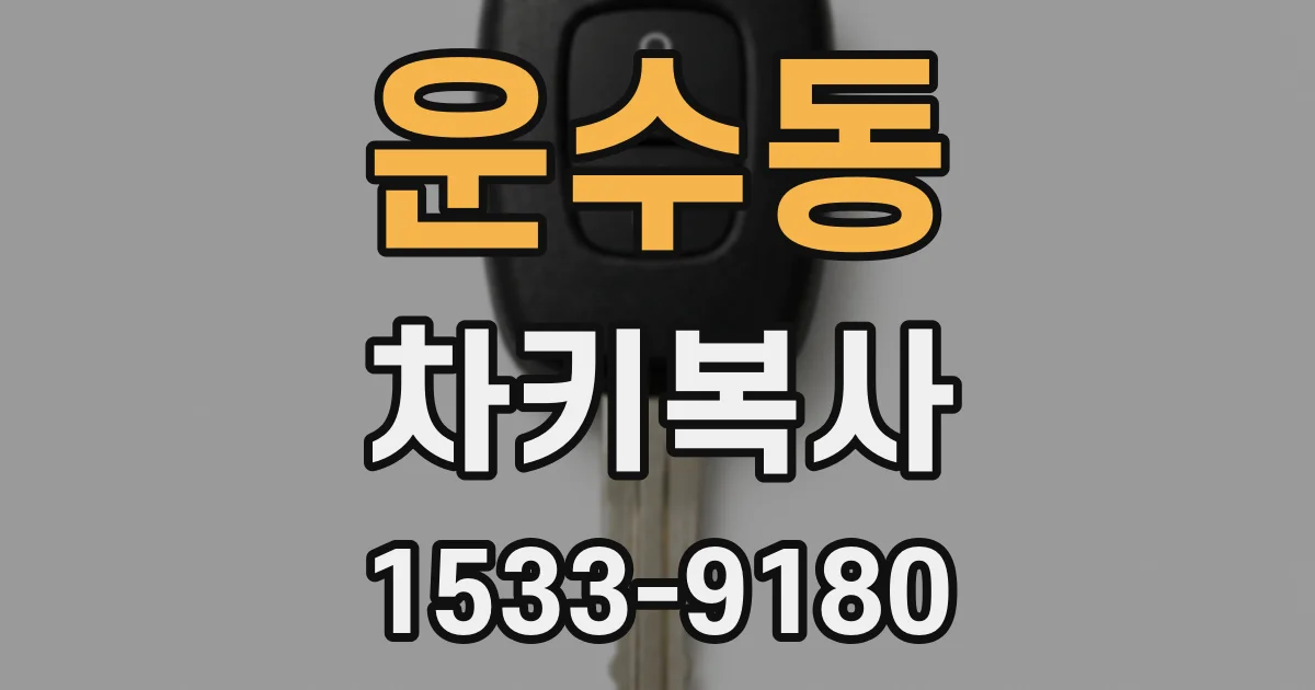 운수동 차키복사