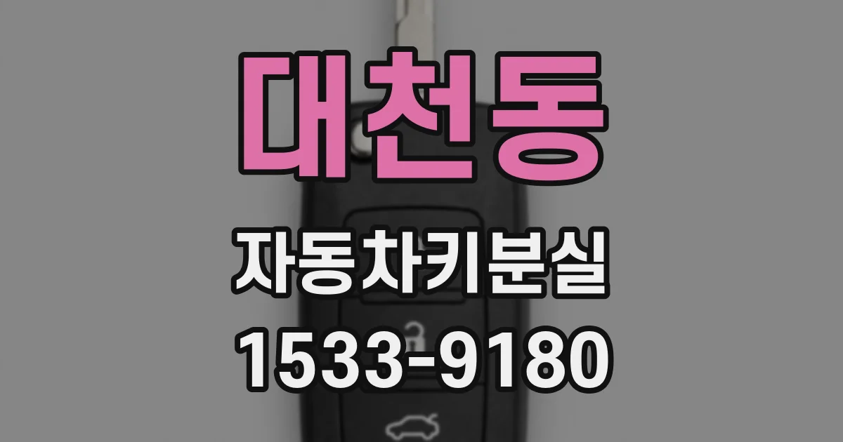 대천동 자동차키분실