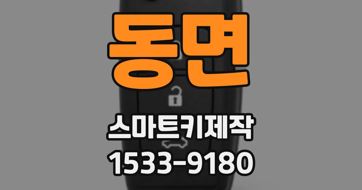 동면 스마트키제작
