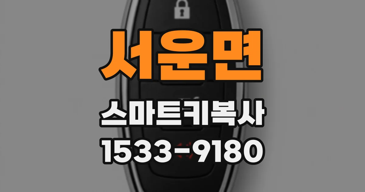 서운면 스마트키복사