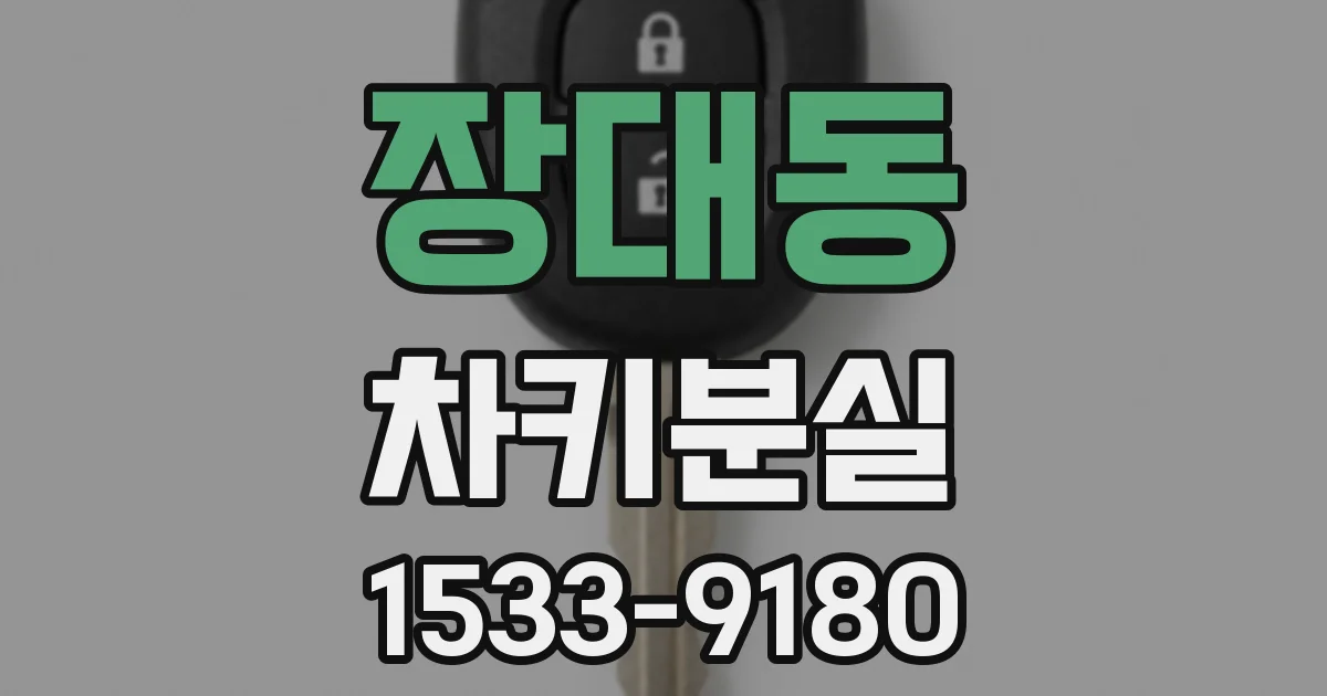 장대동 차키분실