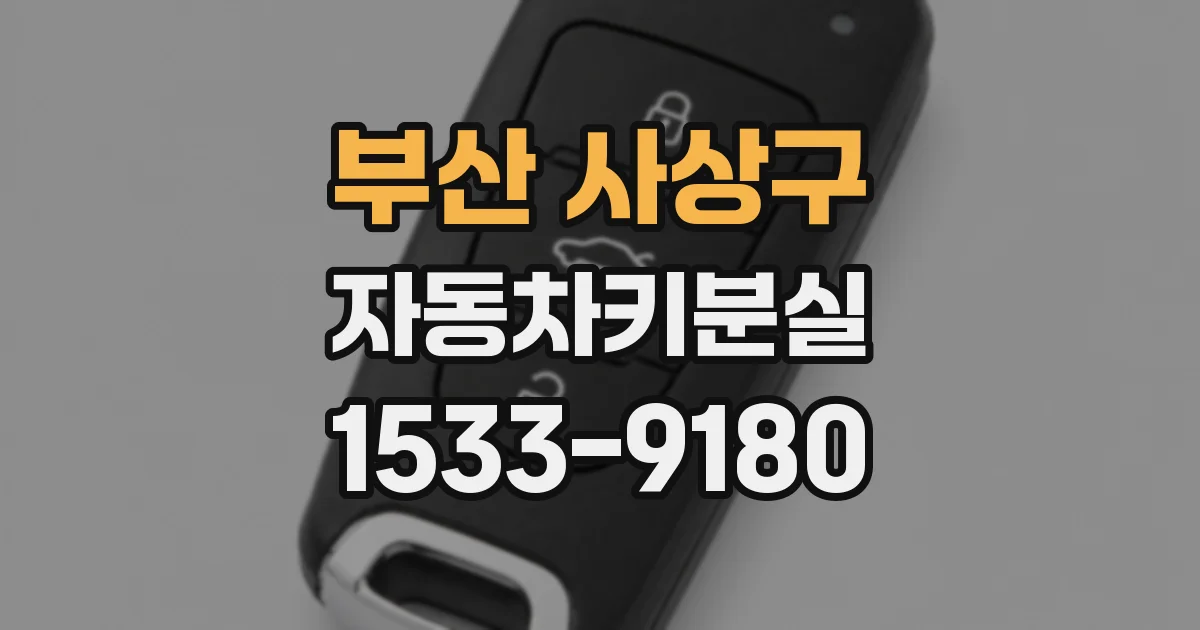 부산 사상구 자동차키분실
