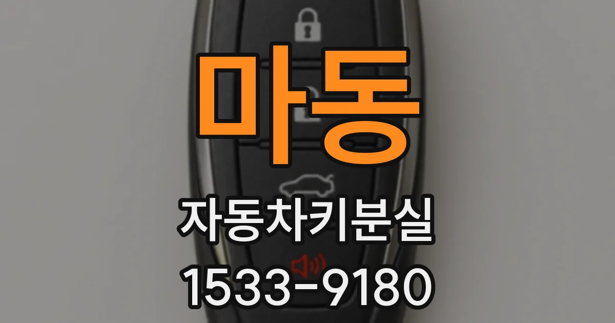 마동 자동차키분실