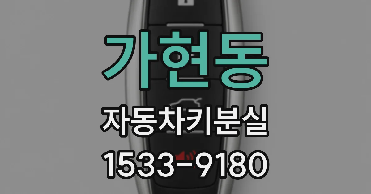 가현동 자동차키분실