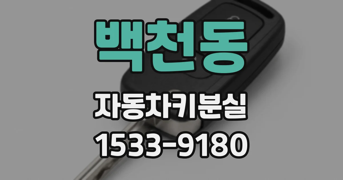 백천동 자동차키분실