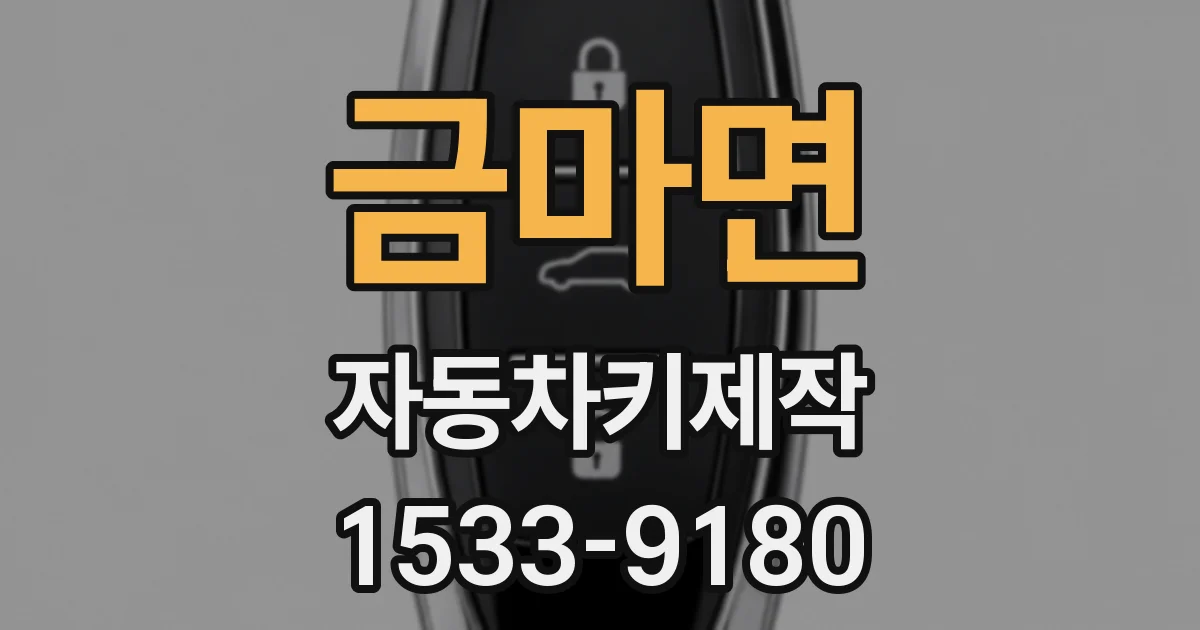 금마면 자동차키제작