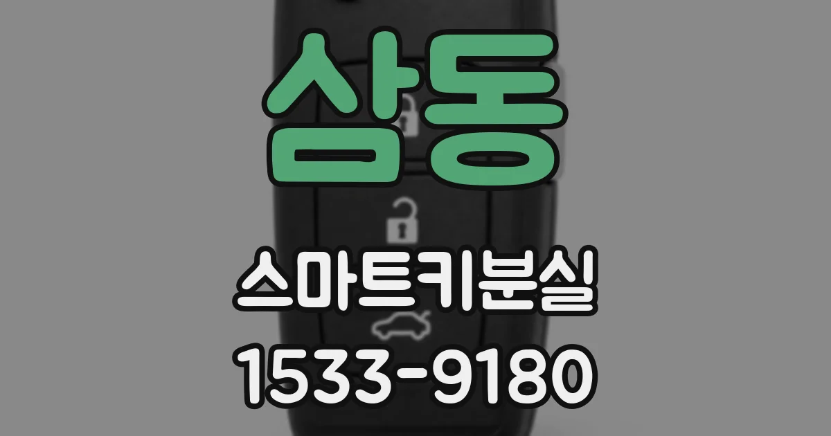 삼동 스마트키분실
