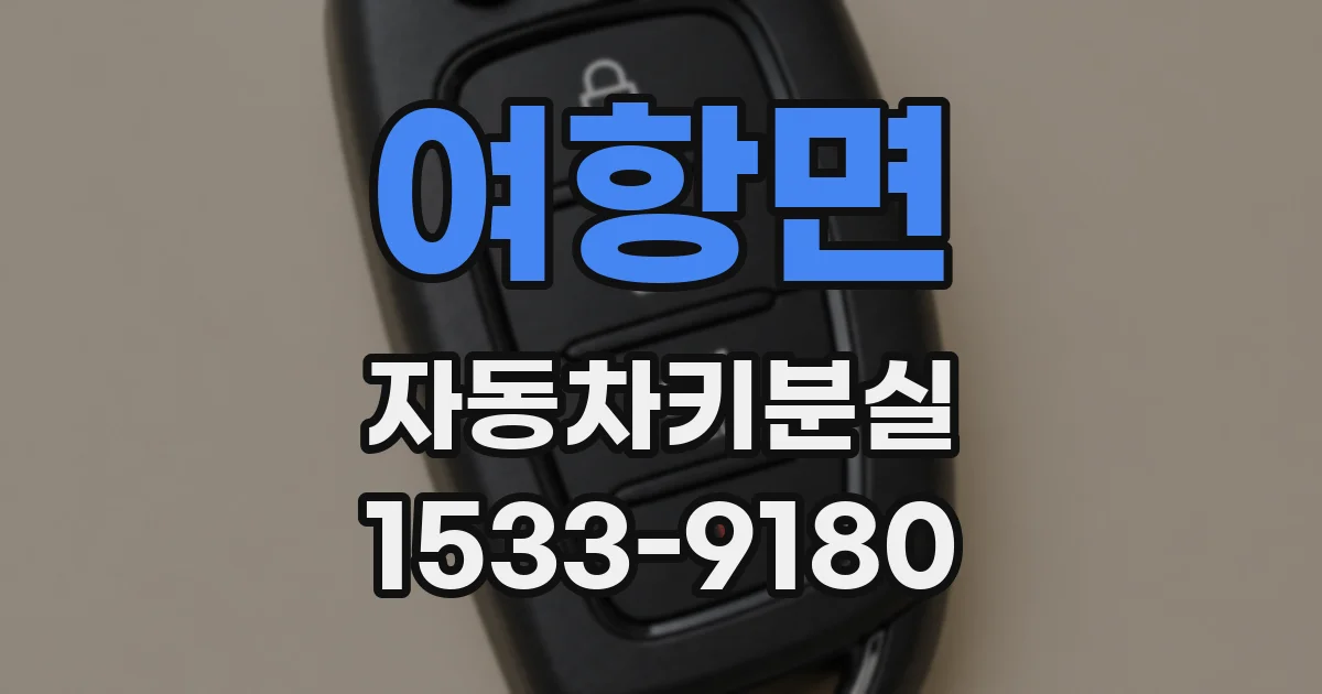 여항면 자동차키분실