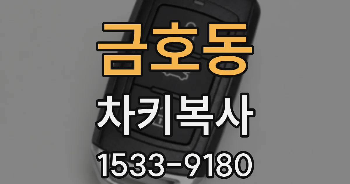 금호동 차키복사