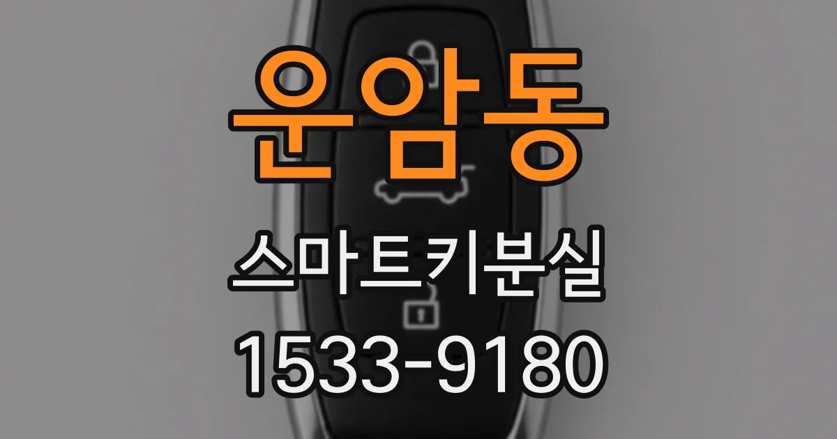 운암동 스마트키분실
