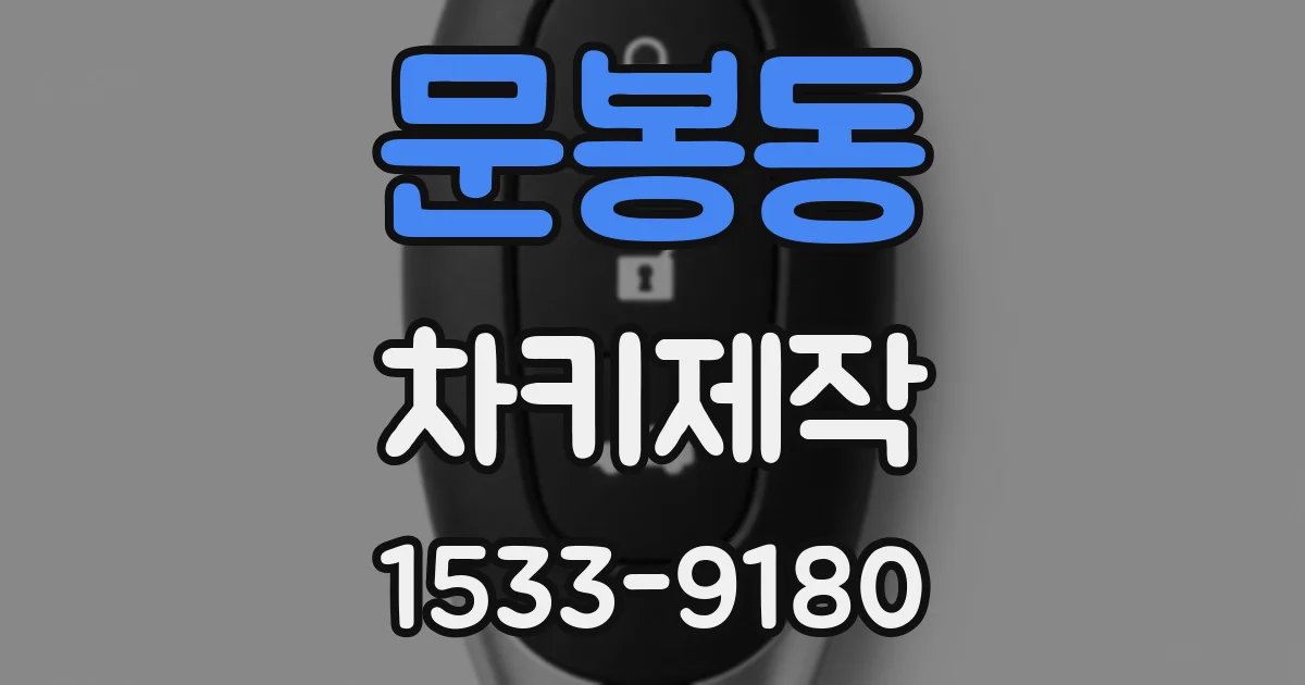 문봉동 차키제작