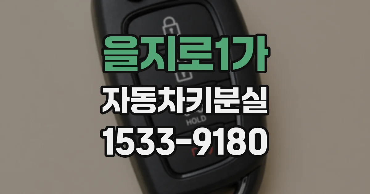 을지로1가 자동차키분실