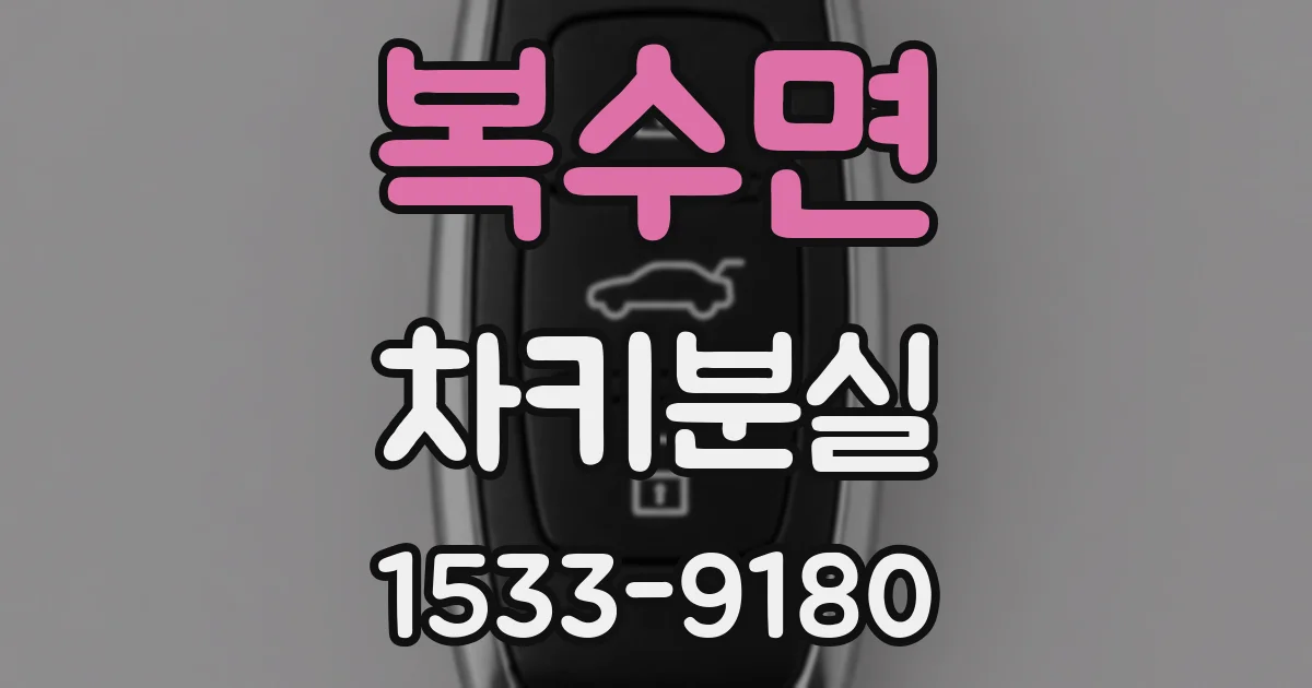 복수면 차키분실