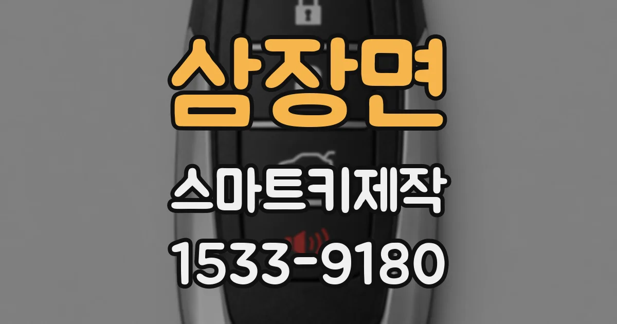 삼장면 스마트키제작