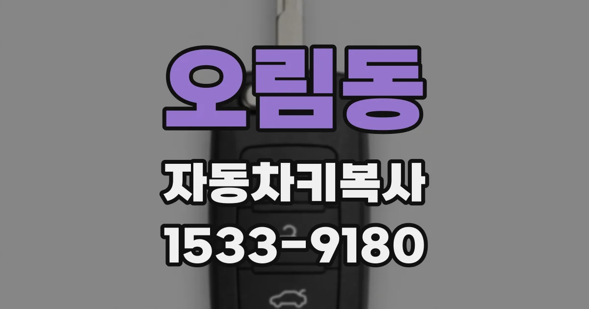 오림동 자동차키복사