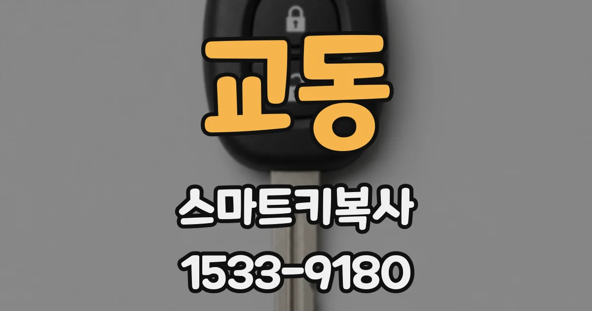 교동 스마트키복사