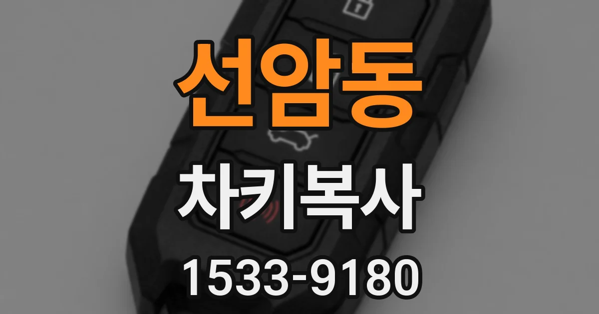 선암동 차키복사