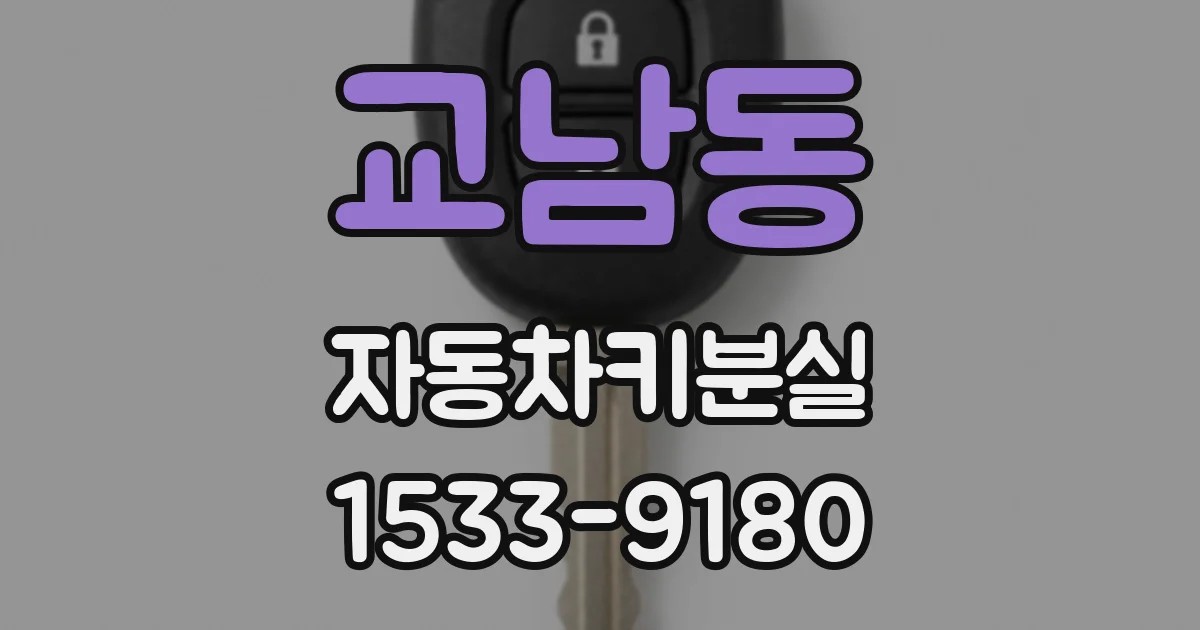 교남동 자동차키분실