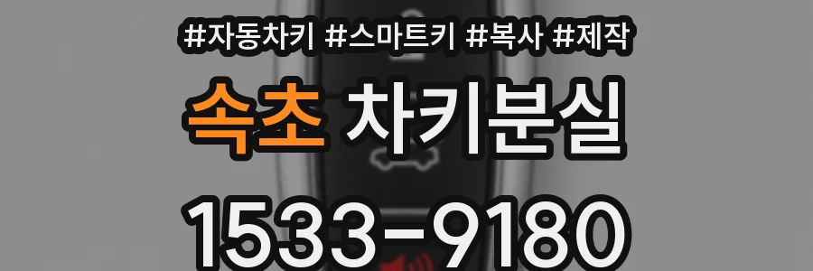 속초 차키분실