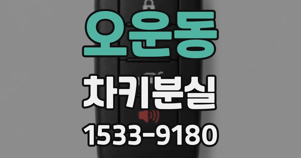 오운동 차키분실