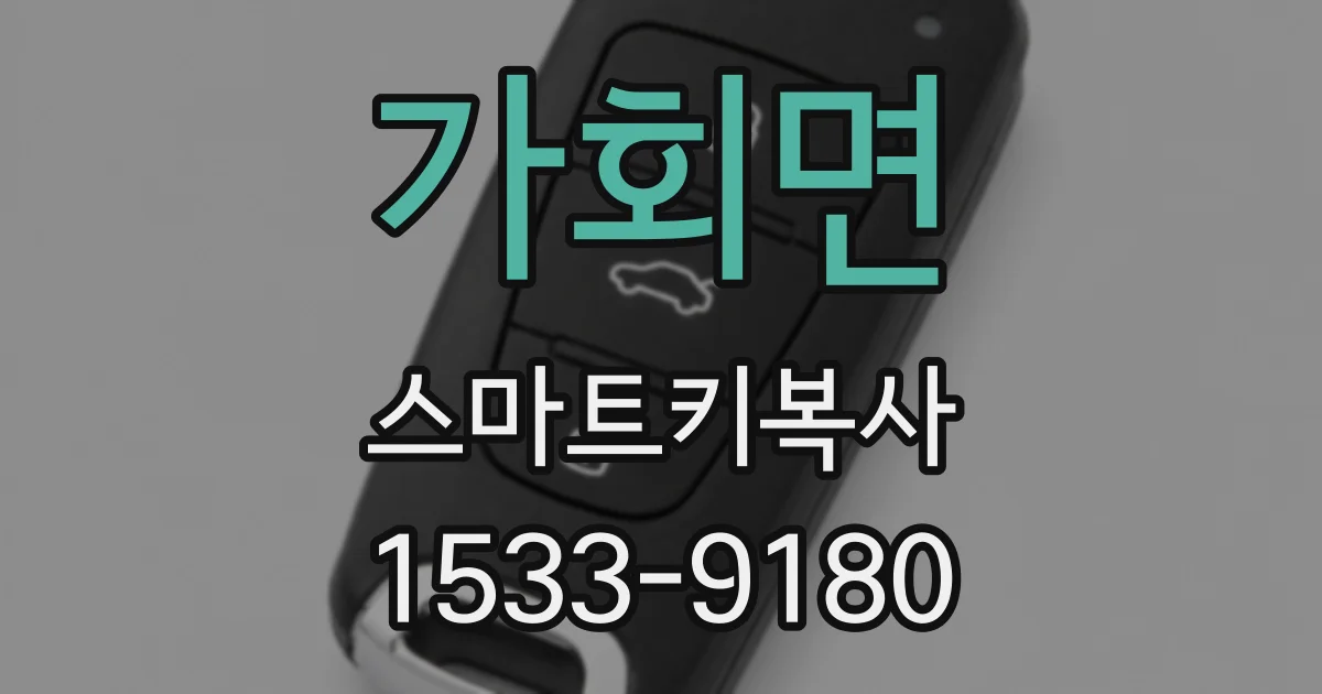 가회면 스마트키복사