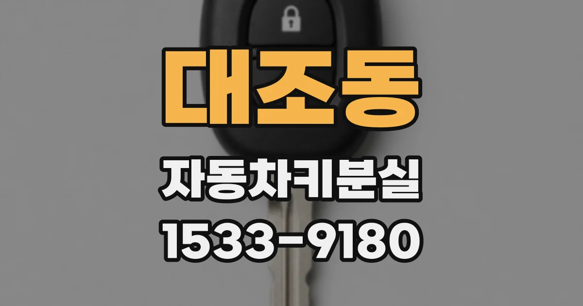 대조동 자동차키분실