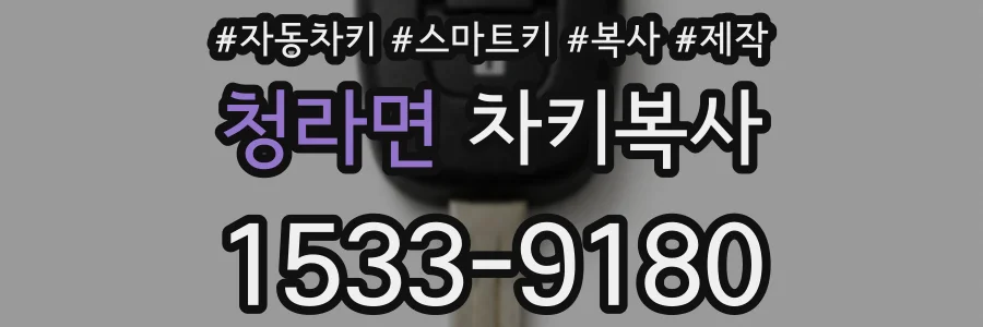 청라면 차키복사