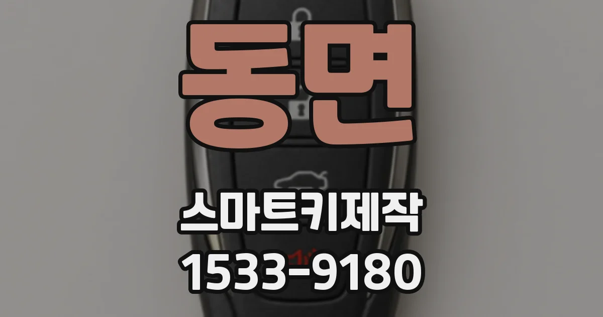 동면 스마트키제작