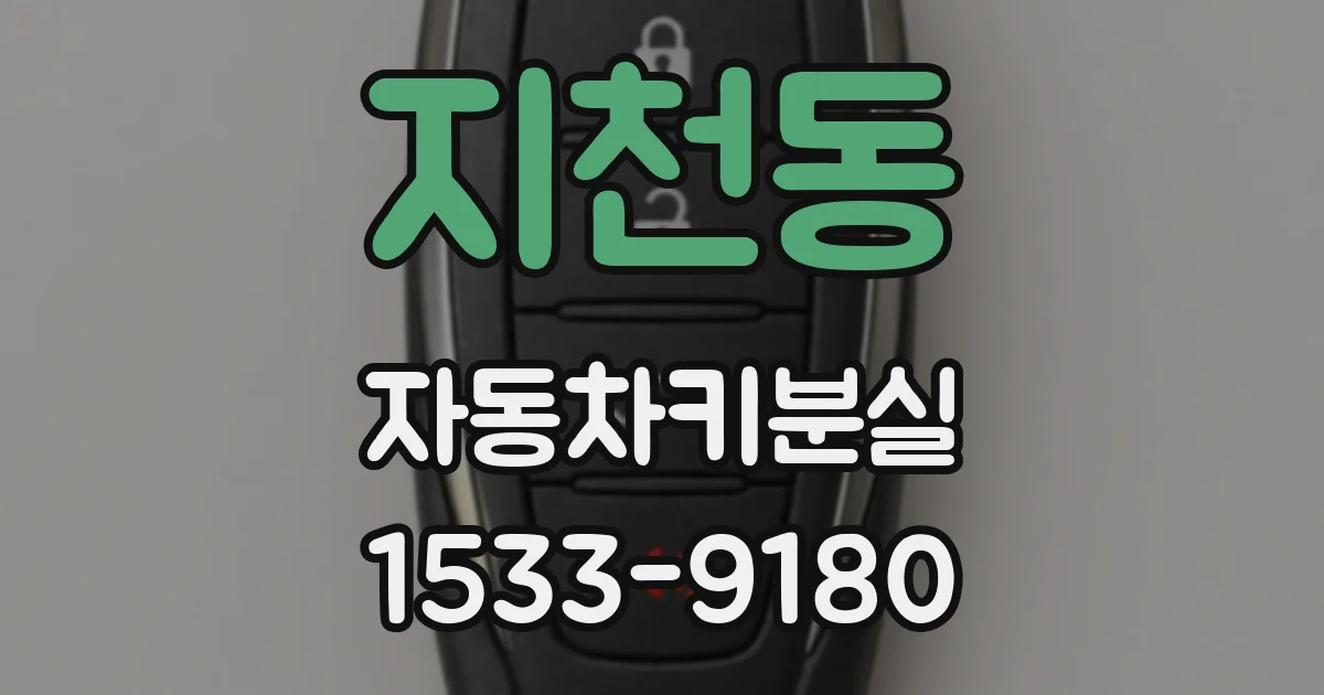 지천동 자동차키분실