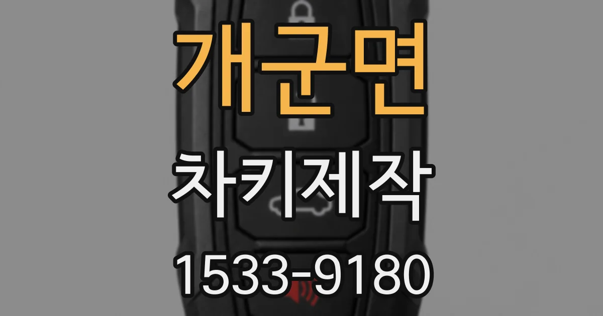 개군면 차키제작