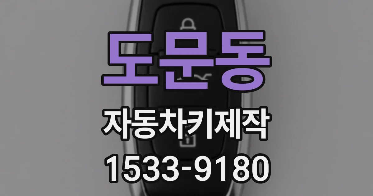 도문동 자동차키제작