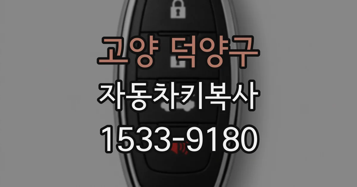 고양 덕양구 자동차키복사