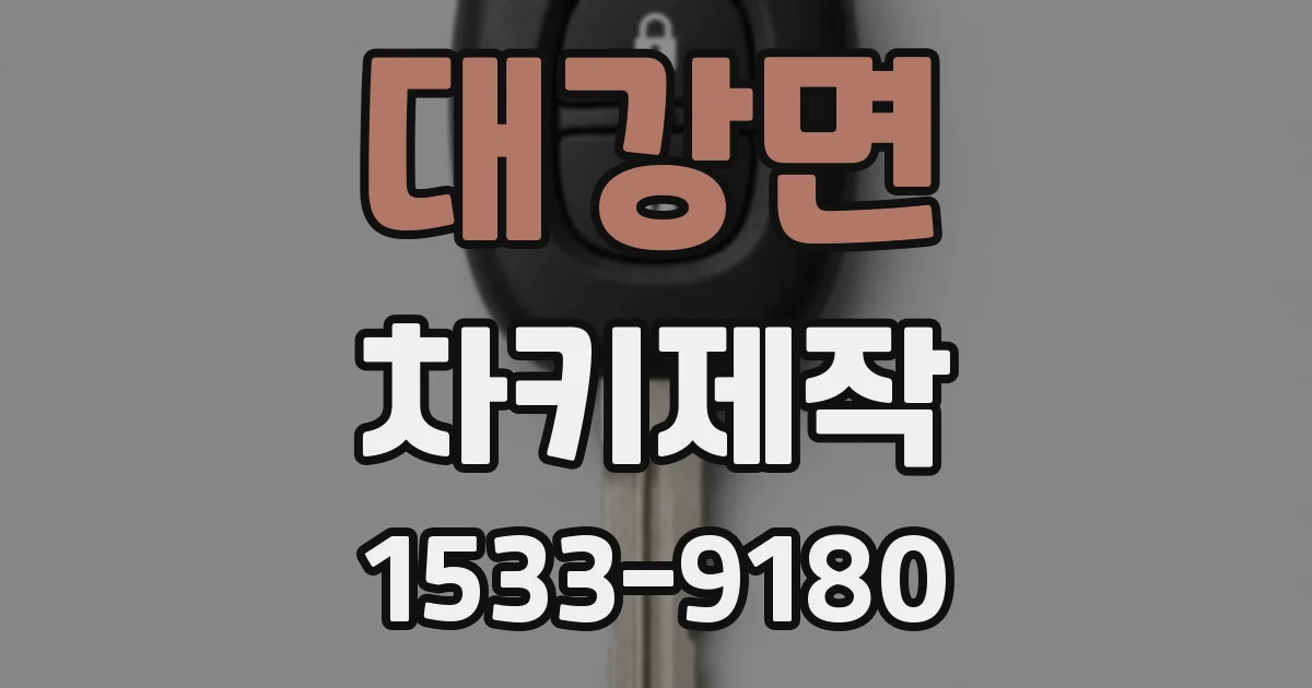 대강면 차키제작