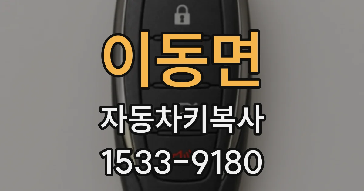 이동면 자동차키복사