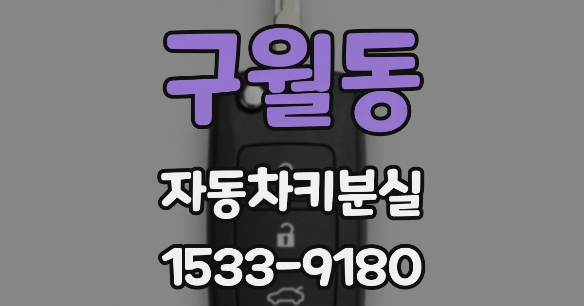 구월동 자동차키분실