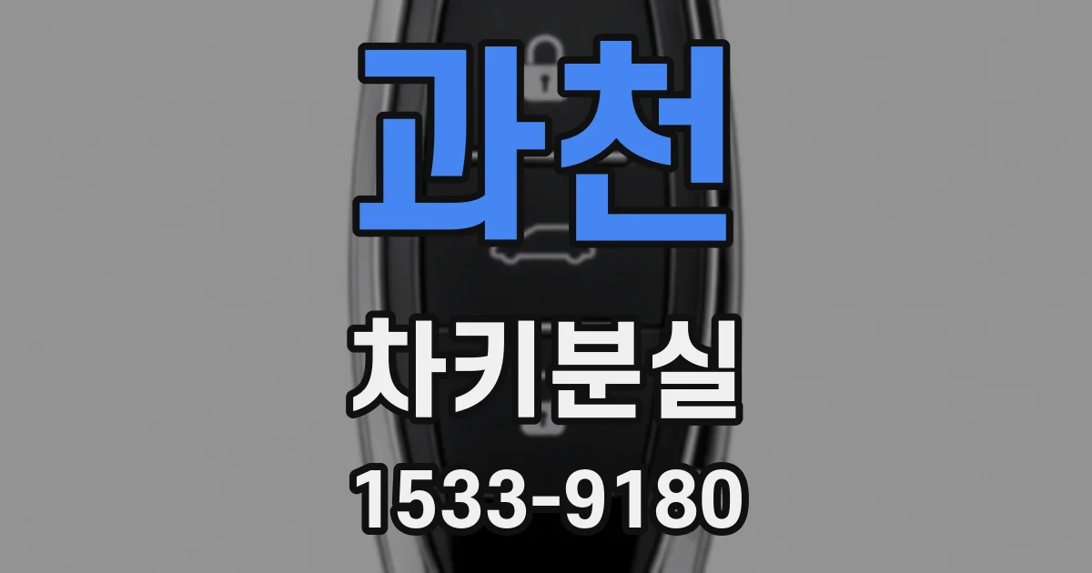 과천 차키분실