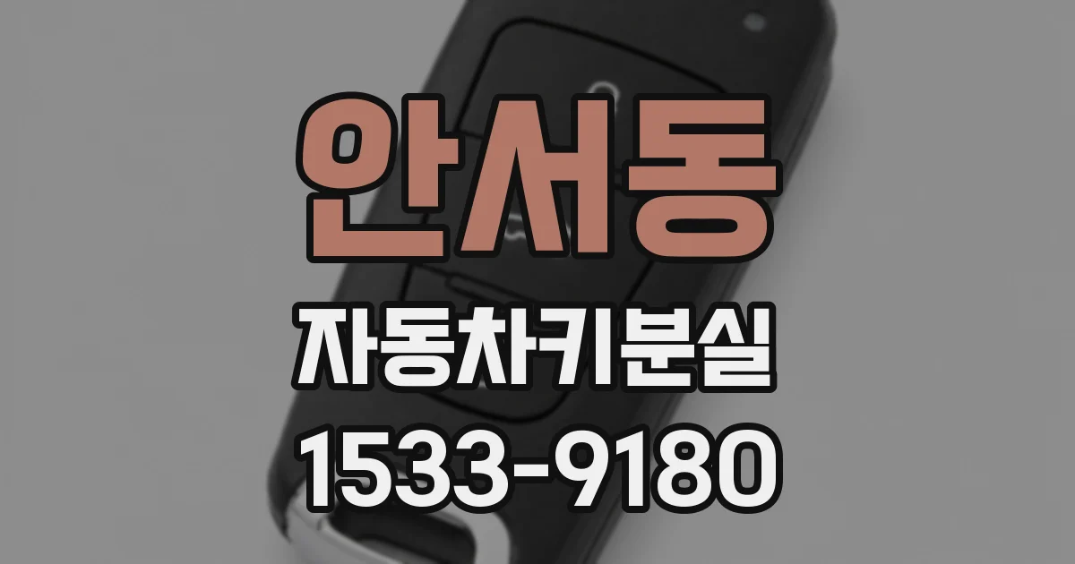 안서동 자동차키분실