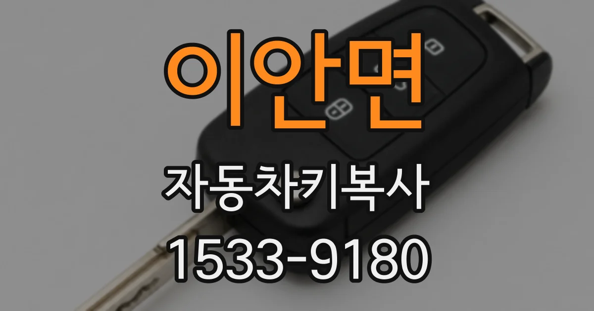 이안면 자동차키복사