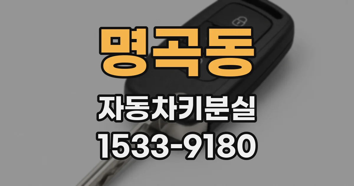 명곡동 자동차키분실