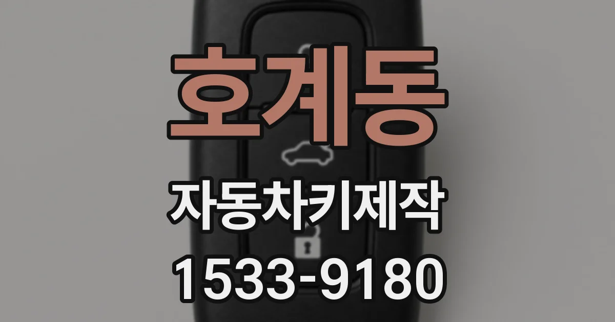 호계동 자동차키제작