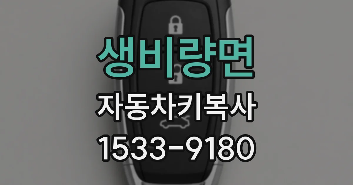 생비량면 자동차키복사
