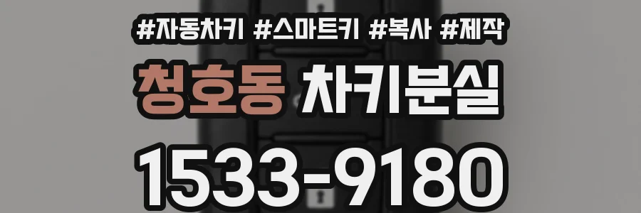 청호동 차키분실
