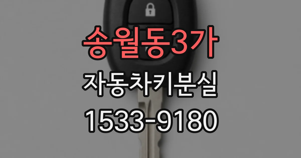 송월동3가 자동차키분실
