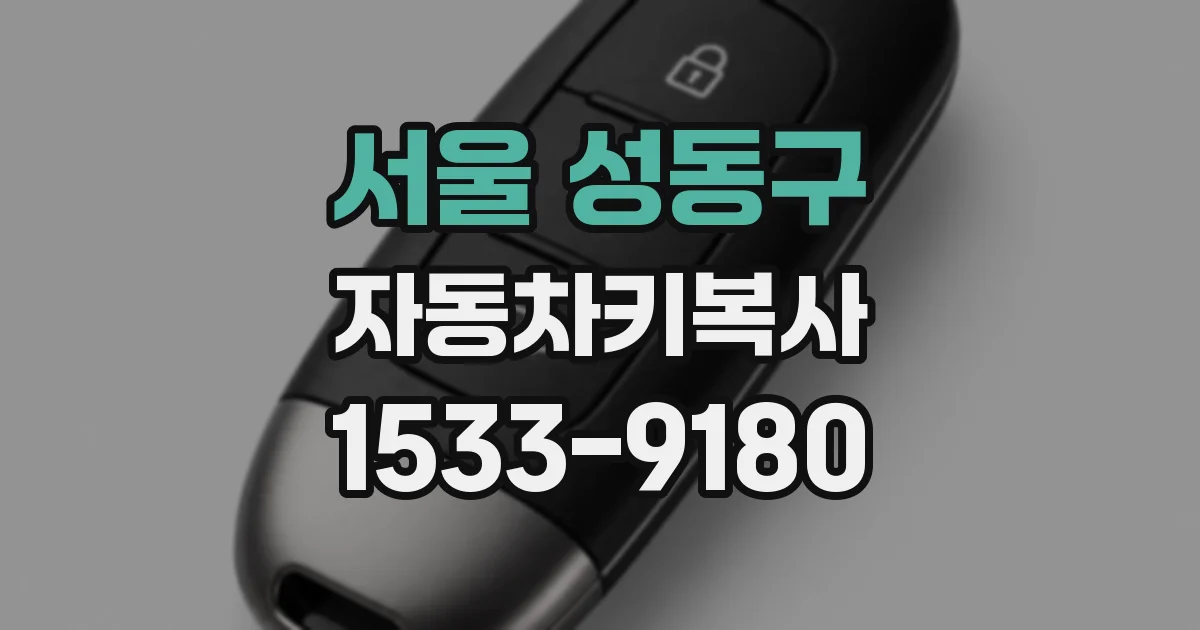 서울 성동구 자동차키복사