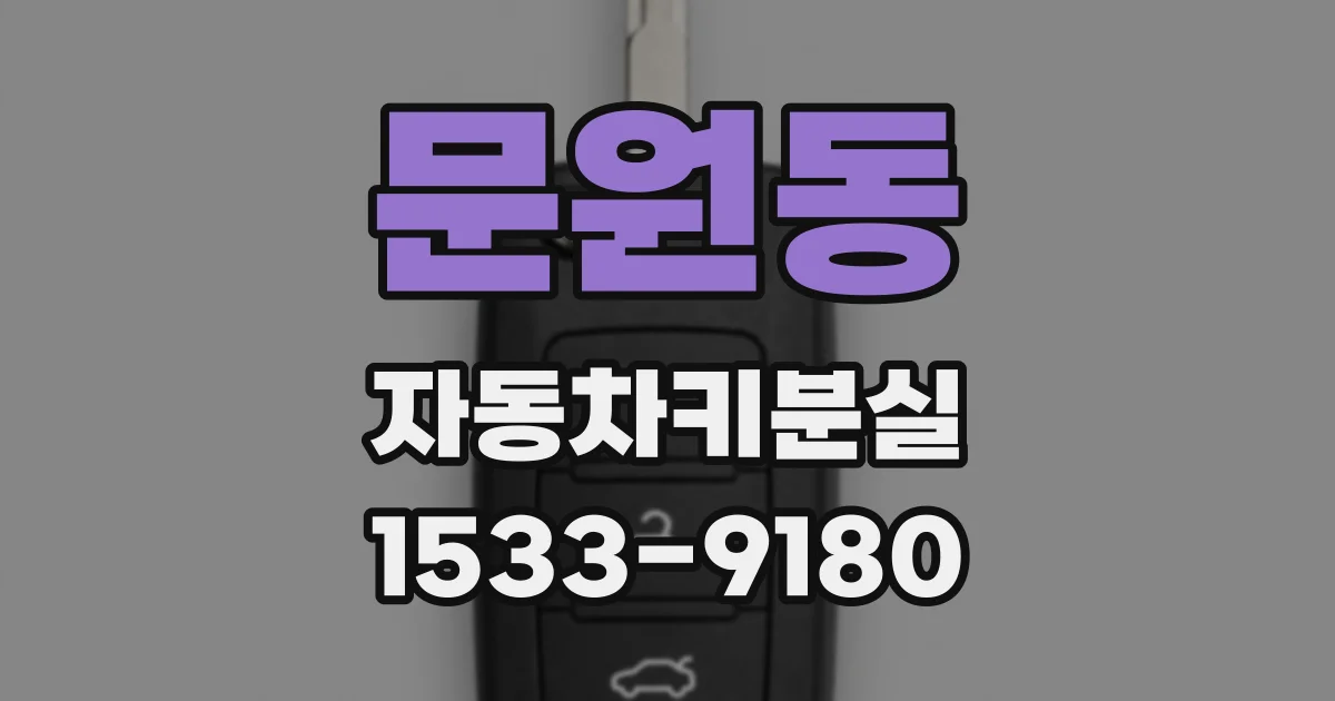 문원동 자동차키분실