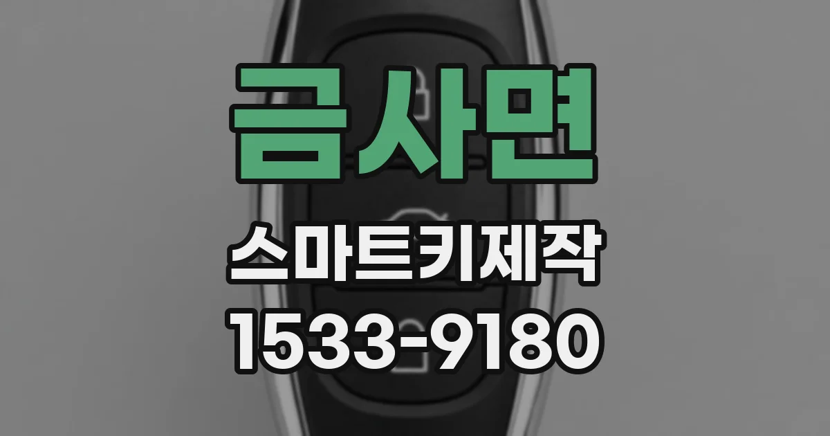 금사면 스마트키제작