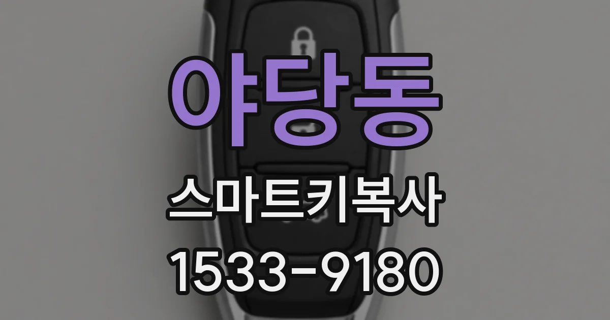 야당동 스마트키복사