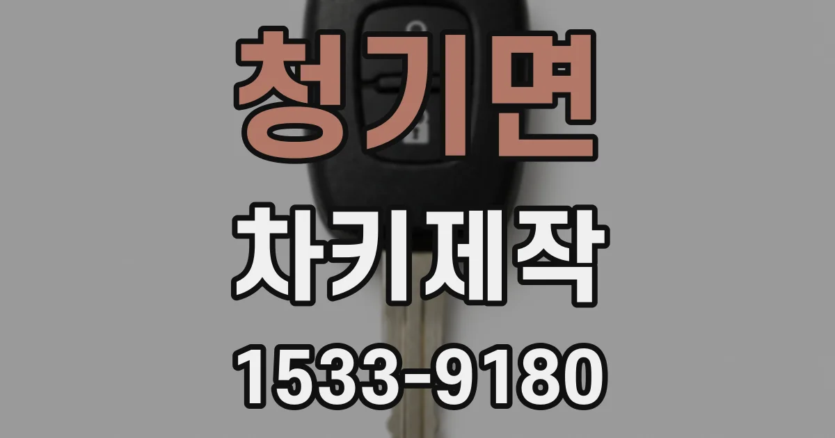 청기면 차키제작